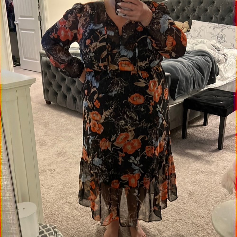 Who What Wear floral dress XXL
